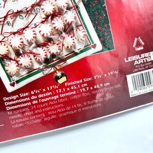 Vintage Advent Calendar Counted Cross Stitch Kit Santa Claus Christmas Countdown - Picture 5 of 6